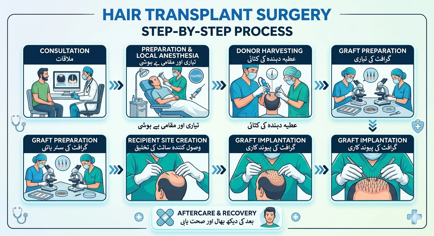 Hair Transplant Surgery Step-by-Step Process